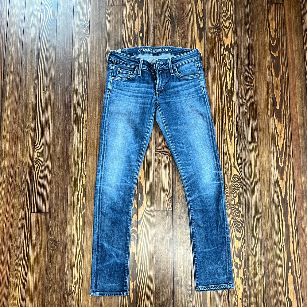 Citizens of Humanity Racer Skinny Jean size: 24 - I believe Patina shade